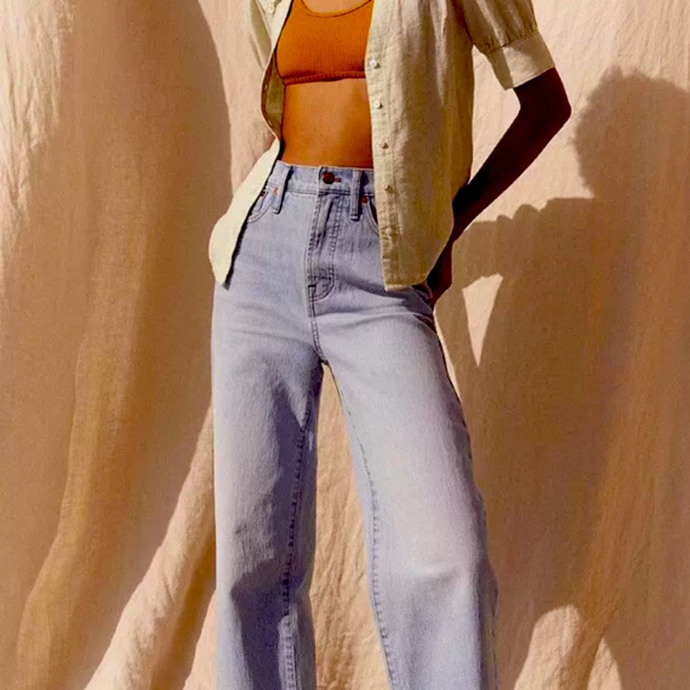Madewell Perfect Vintage Wide-Leg Crop Jean SZ 28 ND537